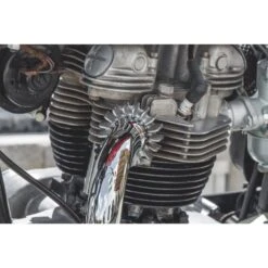 Finned Exhaust Pipe Clamps 23 Fins Unit Pre Unit Triumph OEM # 70-4501 1950-1971 -Motor Parts Hub 000377 emgo finned exhaust clamps for triumph bsa motorcycles img1566