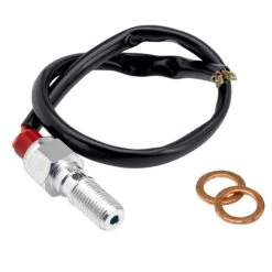 Brake Light Switch Banjo Bolt 3/8-24 Inch Thread - Chrome