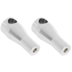 4 Inch Chrome Tapered Handlebar Riser Set -Motor Parts Hub 003414 cycle standard 4in chrome tapered handlebar riser set 3