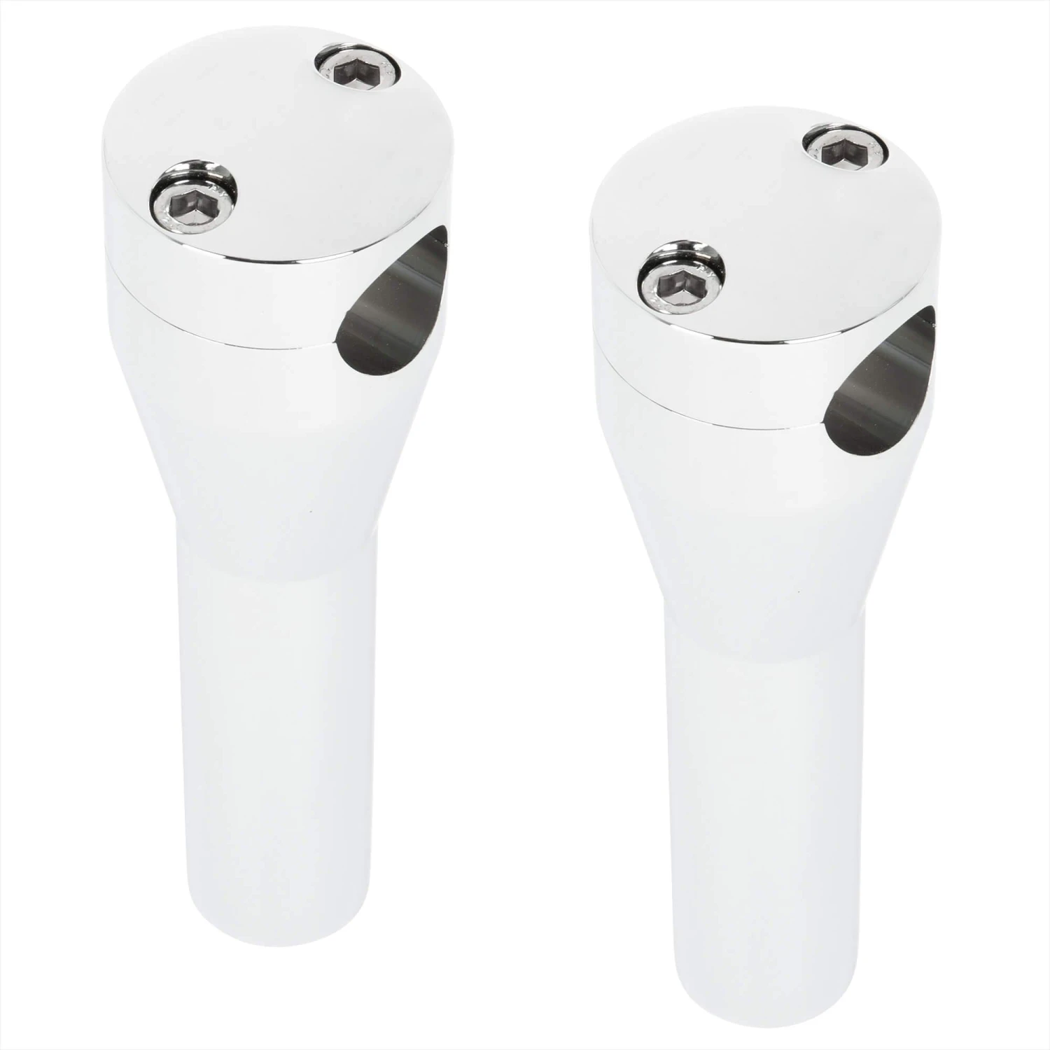 6 Inch Chrome Tapered Handlebar Riser Set 2 6 Inch Chrome Tapered Handlebar Riser Set - Image 2