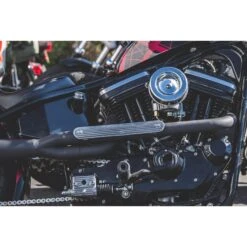 Finned Heat Shield, 12 Inch -Motor Parts Hub 003641 lowbrow customs finned heat shield 12inch semi polish 1661 web