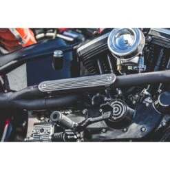 Finned Heat Shield, 12 Inch -Motor Parts Hub 003641 lowbrow customs finned heat shield 12inch semi polish 1663 web