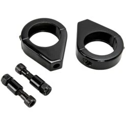 Turn Signal Fork Clamps For 39mm Fork Tubes - Black 7 Turn Signal Fork Clamps For 39mm Fork Tubes - Black -Motor Parts Hub 003938 cycle standard turn signal fork clamps 39mm black 2