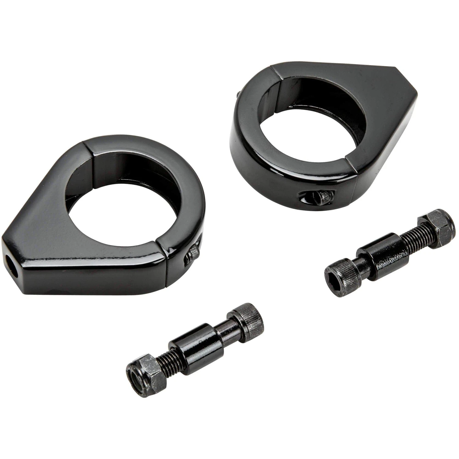 Turn Signal Fork Clamps For 39mm Fork Tubes - Black 2 Turn Signal Fork Clamps For 39mm Fork Tubes - Black - Image 2