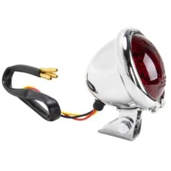 Bates Style Chrome LED Taillight -Motor Parts Hub 004200 Emgo BatesStyleChromeLEDTaillight 3