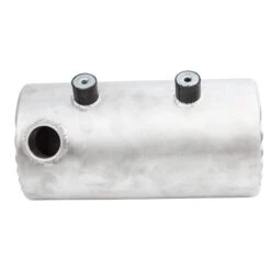 Aluminum Oil Tank With Finned Ends - Raw Finish - For Harley-Davidson Choppers -Motor Parts Hub 004446 choppahead aluminum oil tank finned ends sportster raw finish p5