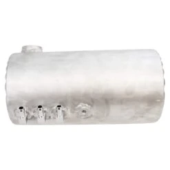 Aluminum Oil Tank With Finned Ends - Raw Finish - For Harley-Davidson Choppers -Motor Parts Hub 004446 choppahead aluminum oil tank finned ends sportster raw finish p6