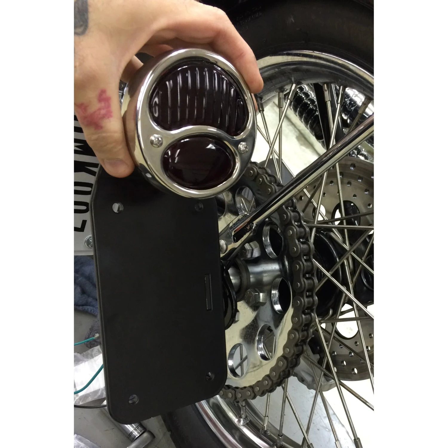 Axle Mount License Plate Bracket - Vertical - Left Side Mount - 3/4 Inch Axles 4 Axle Mount License Plate Bracket - Vertical - Left Side Mount - 3/4 Inch Axles - Image 4