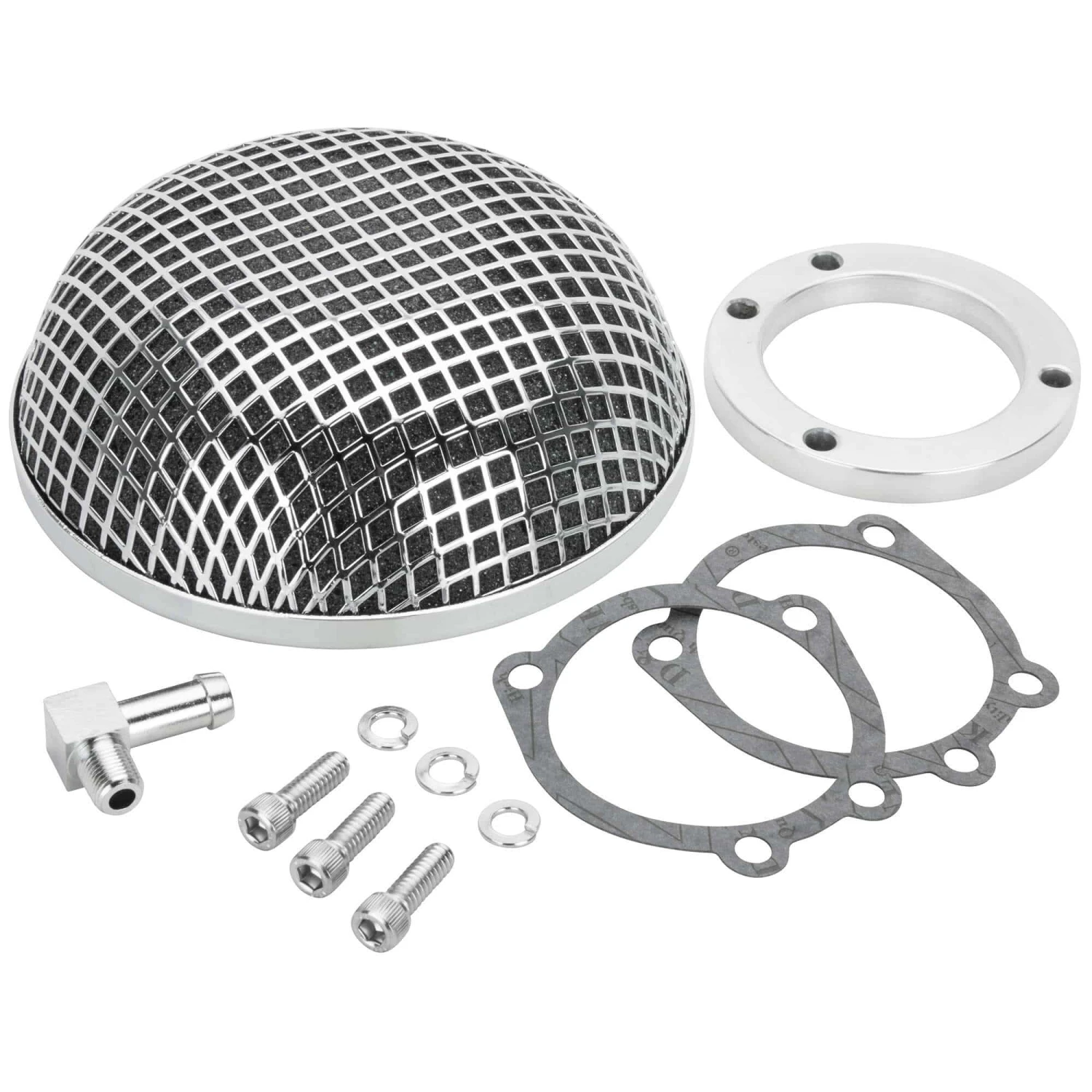 Mesh Air Cleaner - Chrome - Harley-Davidson CV Carb Sportster And Big Twin 1 Mesh Air Cleaner - Chrome - Harley-Davidson CV Carb Sportster And Big Twin