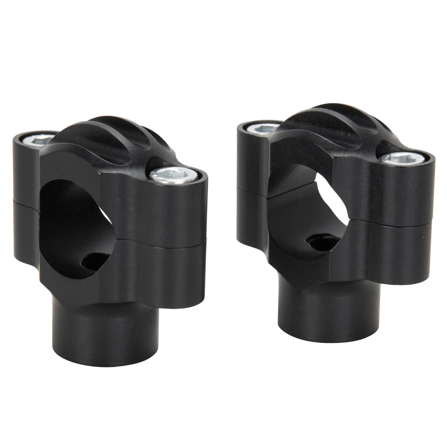 Finned 1" Handlebar Risers - Black 1 Finned 1" Handlebar Risers - Black