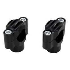 Finned 1" Handlebar Risers - Black 6 Finned 1" Handlebar Risers - Black -Motor Parts Hub 006956 Lowbrow Customs Finned Handlebar Risers Black 1in bars 2