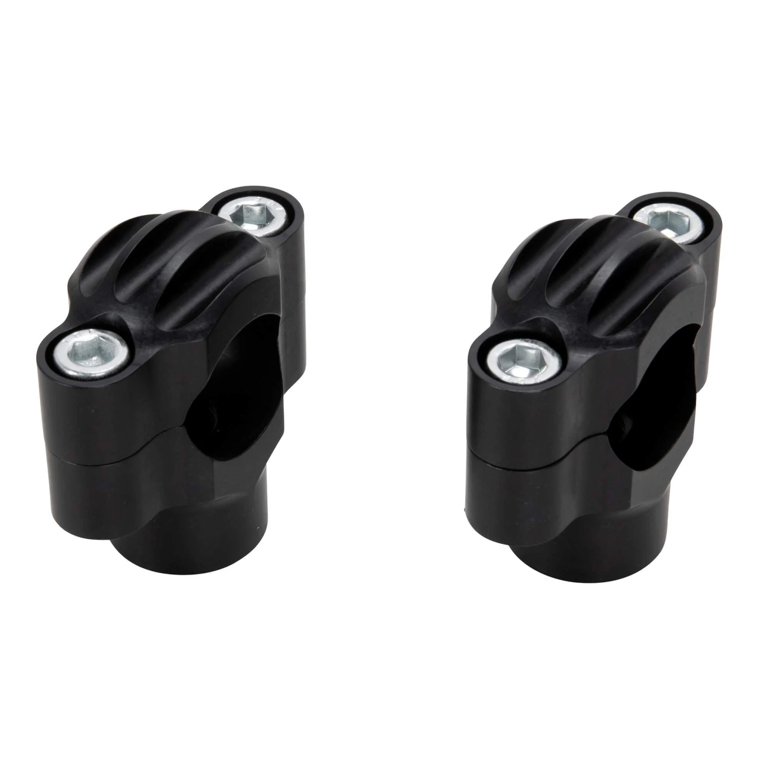 Finned 1" Handlebar Risers - Black 3 Finned 1" Handlebar Risers - Black - Image 3