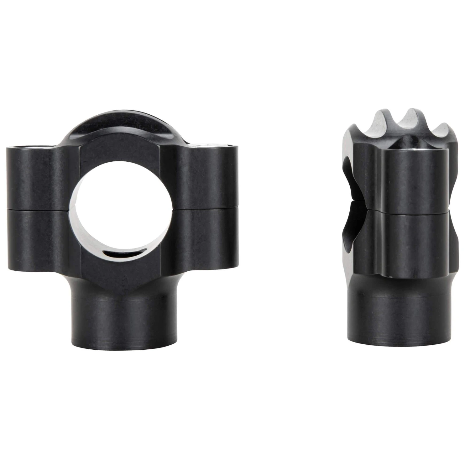 Finned 1" Handlebar Risers - Black 2 Finned 1" Handlebar Risers - Black - Image 2