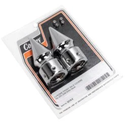 #3016-2 Chrome Pike Front Axle Covers Harley Softail 01-06 Deuce