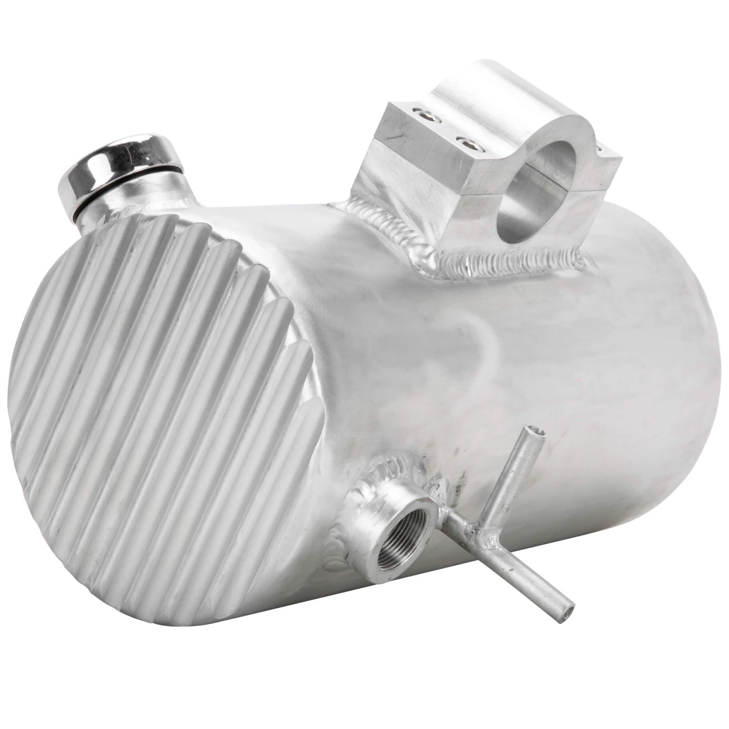 Clamp On Aluminum Oil Tank - 1954 - 1970 Triumph 650 - Finned Ends 2 Clamp On Aluminum Oil Tank - 1954 - 1970 Triumph 650 - Finned Ends - Image 2