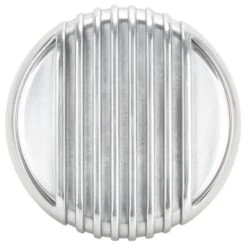 Finned Thread-In Gas Cap For Harley-Davidson 1996 & Later - Polished -Motor Parts Hub 009189 lowbrow customs finned gas cap 96 later harley davidson polished 7317