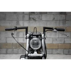 Z Bar Handlebars - 1 Inch - 4 Inch Rise - Black 25 Z Bar Handlebars - 1 Inch - 4 Inch Rise - Black -Motor Parts Hub 009253 cycle standard z bar handlebars 1in 4in rise black 4