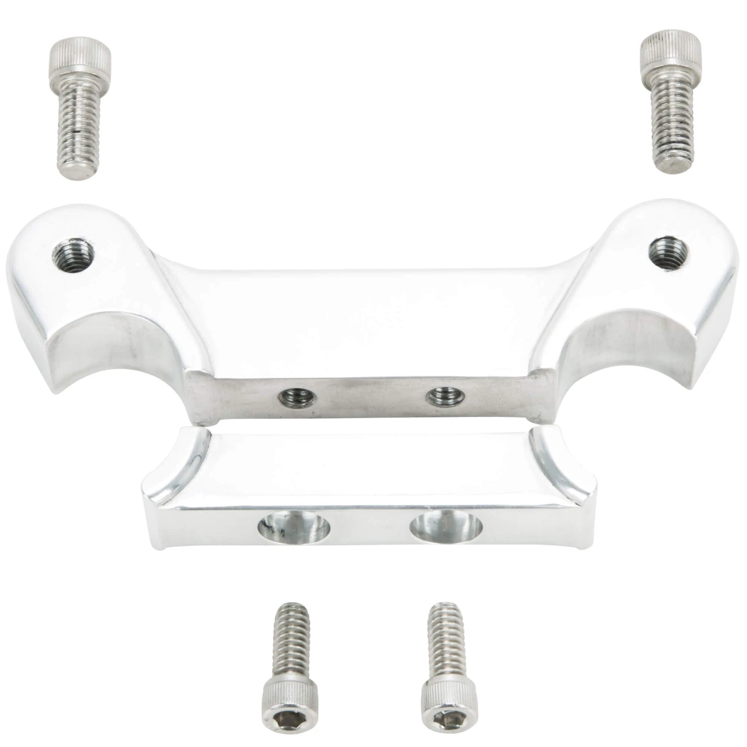 Speedometer Gauge Riser Mount For 1 Inch T-Bar Handlebars - Polished 2 Speedometer Gauge Riser Mount For 1 Inch T-Bar Handlebars - Polished - Image 2