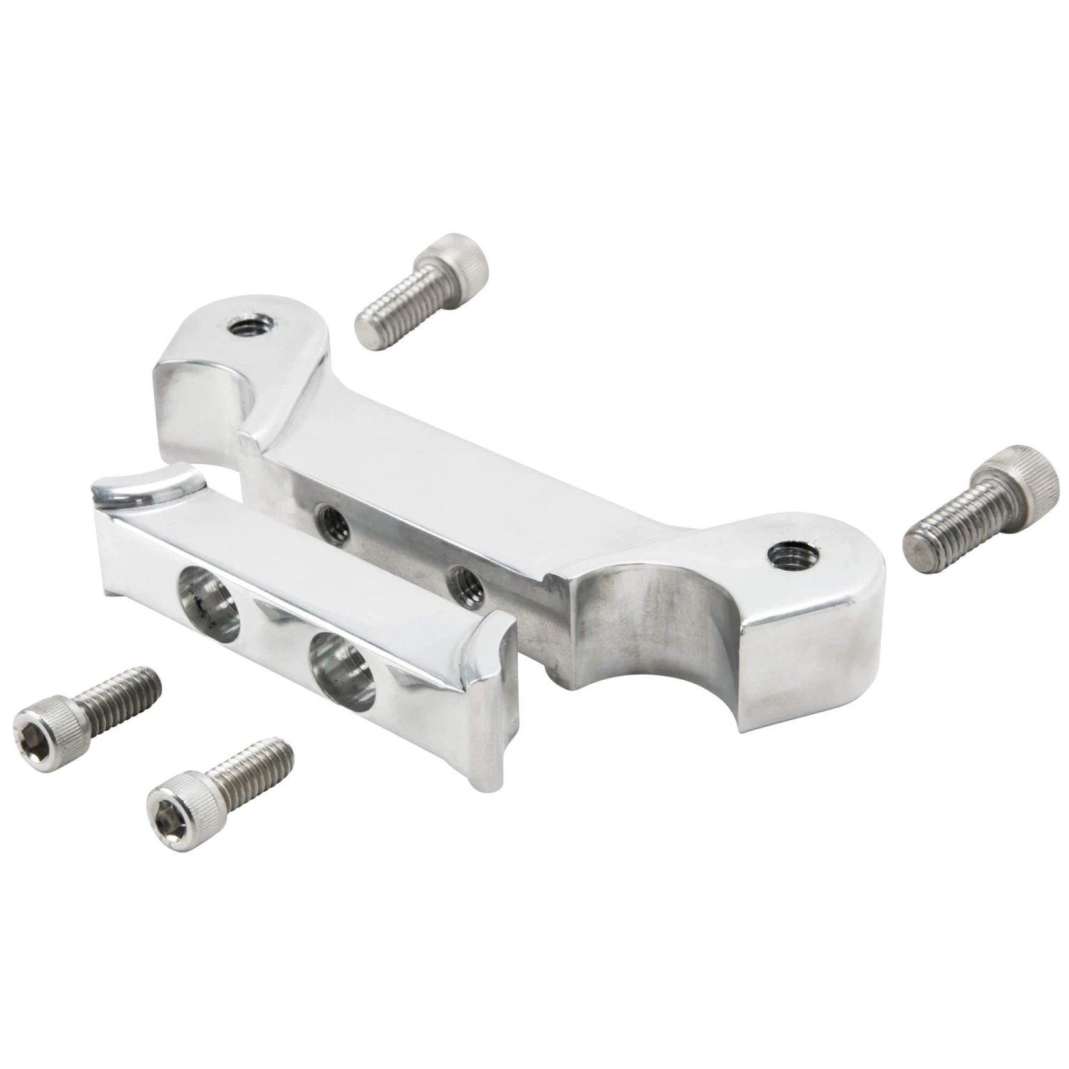 Speedometer Gauge Riser Mount For 1 Inch T-Bar Handlebars - Polished 6 Speedometer Gauge Riser Mount For 1 Inch T-Bar Handlebars - Polished - Image 6