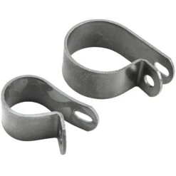 Front Pipe Exhaust Clamp 2 Piece Set 1937-1969 Harley-Davidson EL FL - Parkerized OEM # 65512-37