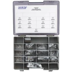 Chrome Plated Nylon Insert Locknut Assortment Tray (002) - 130 Piece