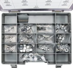Chrome Plated Nylon Insert Locknut Assortment Tray (002) - 130 Piece -Motor Parts Hub 009701 colony tray 002 chrome plated nylon insert locknut assortment tray 130 piece 3