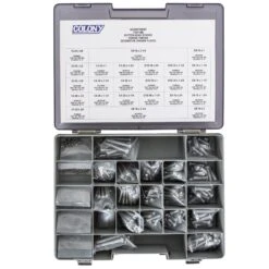 Chrome Plated Button Head Socket Head Screw Assortment TRAY-005 - Coarse Thread - 240 Piece