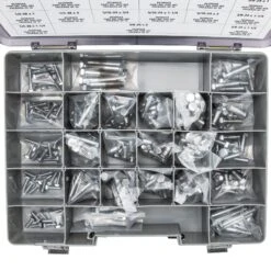 Chrome Plated Hex Head Bolts Assortment Tray - Fine Thread - 240 Piece -Motor Parts Hub 009711 colony tray 012 chrome plated hex head bolts assortment tray fine thread 240 piece 3