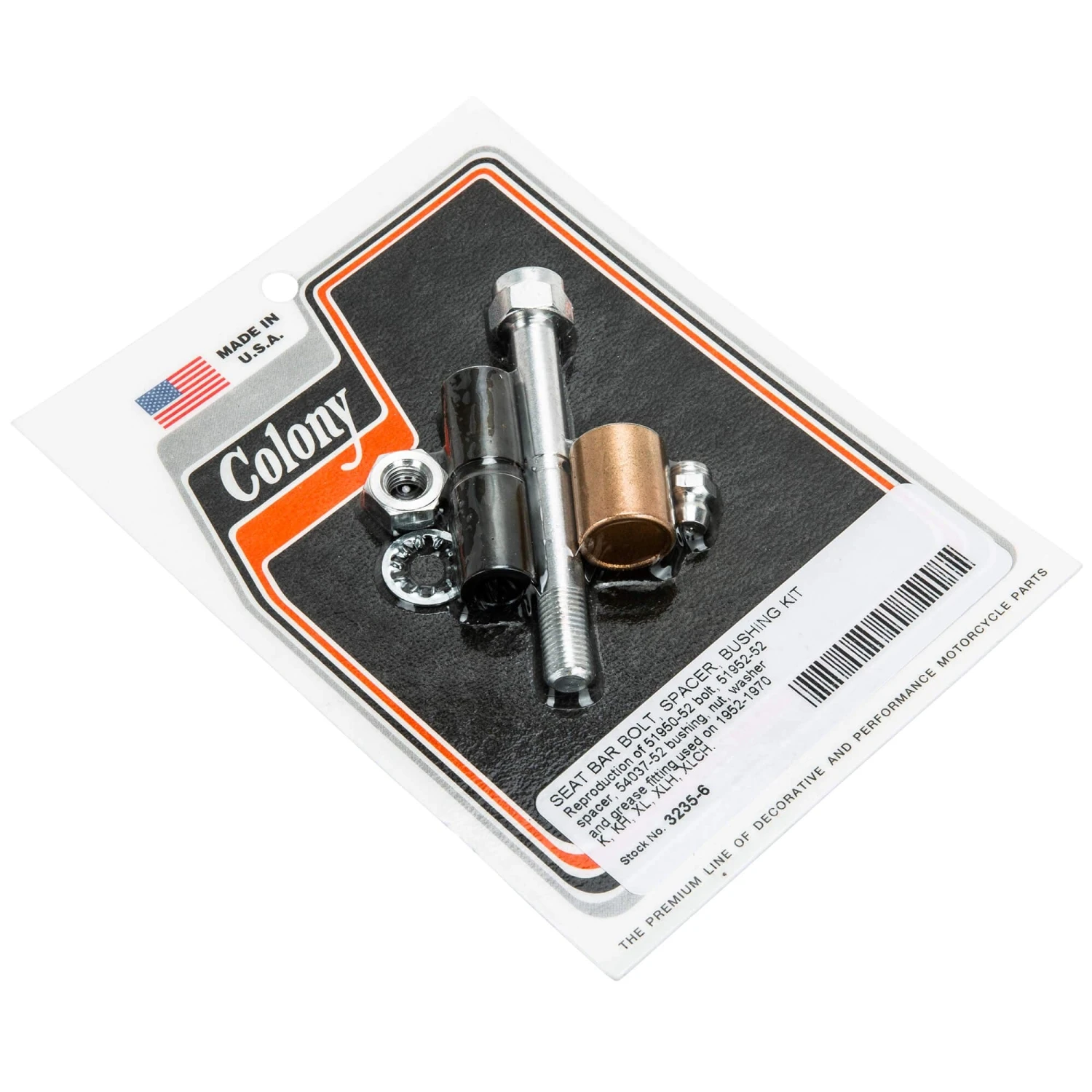 #3235-6 Seat Bar Bolt Spacer Kit 1952 - 1970 Harley-Davidson K KH XL XLH XLCH 1 #3235-6 Seat Bar Bolt Spacer Kit 1952 - 1970 Harley-Davidson K KH XL XLH XLCH