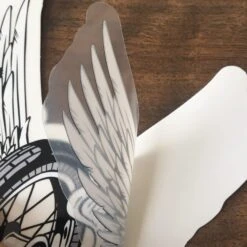 Winged Wheel Sticker - Large -Motor Parts Hub 009867 winged wheel sticker large 3