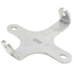 Dual 4-1/2 Inch Bottom Mount Headlight Bracket - Harley Narrow Glide, Triumph, BSA - Tumbled Stainless