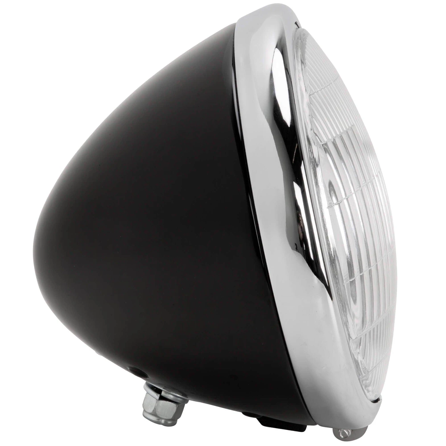 Springer Headlight 1936 - 1954 Harley-Davidson - Black With Chrome Bezel - 12 Volt 2 Springer Headlight 1936 - 1954 Harley-Davidson - Black With Chrome Bezel - 12 Volt - Image 2