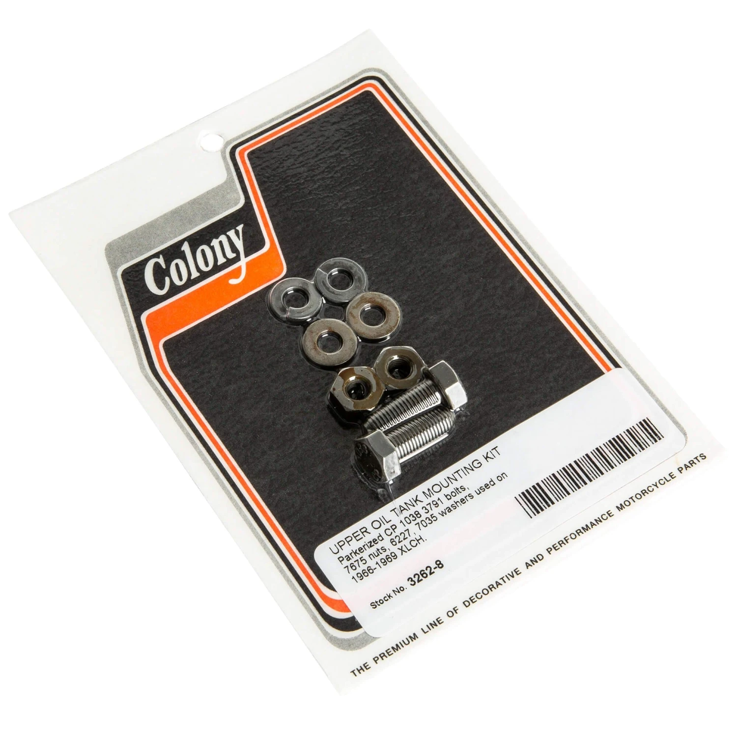 3262-8 Parkerized Upper Oil Tank Mount Kit 1966 - 1969 Harley-Davidson XLCH 1 3262-8 Parkerized Upper Oil Tank Mount Kit 1966 - 1969 Harley-Davidson XLCH