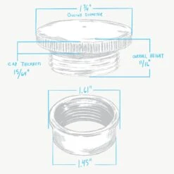 Brass Gas Filler Cap With Weld-In Steel Bung - Vented -Motor Parts Hub 009989 009991 lowbrow customs filler cap with weld in steel bung specs 1