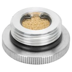 Aluminum Gas Filler Cap - Vented -Motor Parts Hub 009989 Lowbrow Customs AluminumGas OilCapWithWeld InSteelBung Vented 5