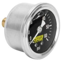 60 Psi Oil Pressure Gauge - Black Face