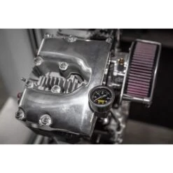 60 Psi Oil Pressure Gauge - Black Face -Motor Parts Hub 010004 lowbrow customs 60 psi oil pressure gauge black face web 3