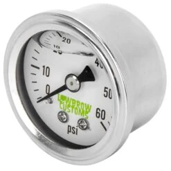 60 Psi Oil Pressure Gauge - White Face -Motor Parts Hub 010005 lowbrow customs 60 psi oil pressure gauge white face 5