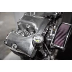 60 Psi Oil Pressure Gauge - White Face -Motor Parts Hub 010005 lowbrow customs 60 psi oil pressure gauge white face web 1