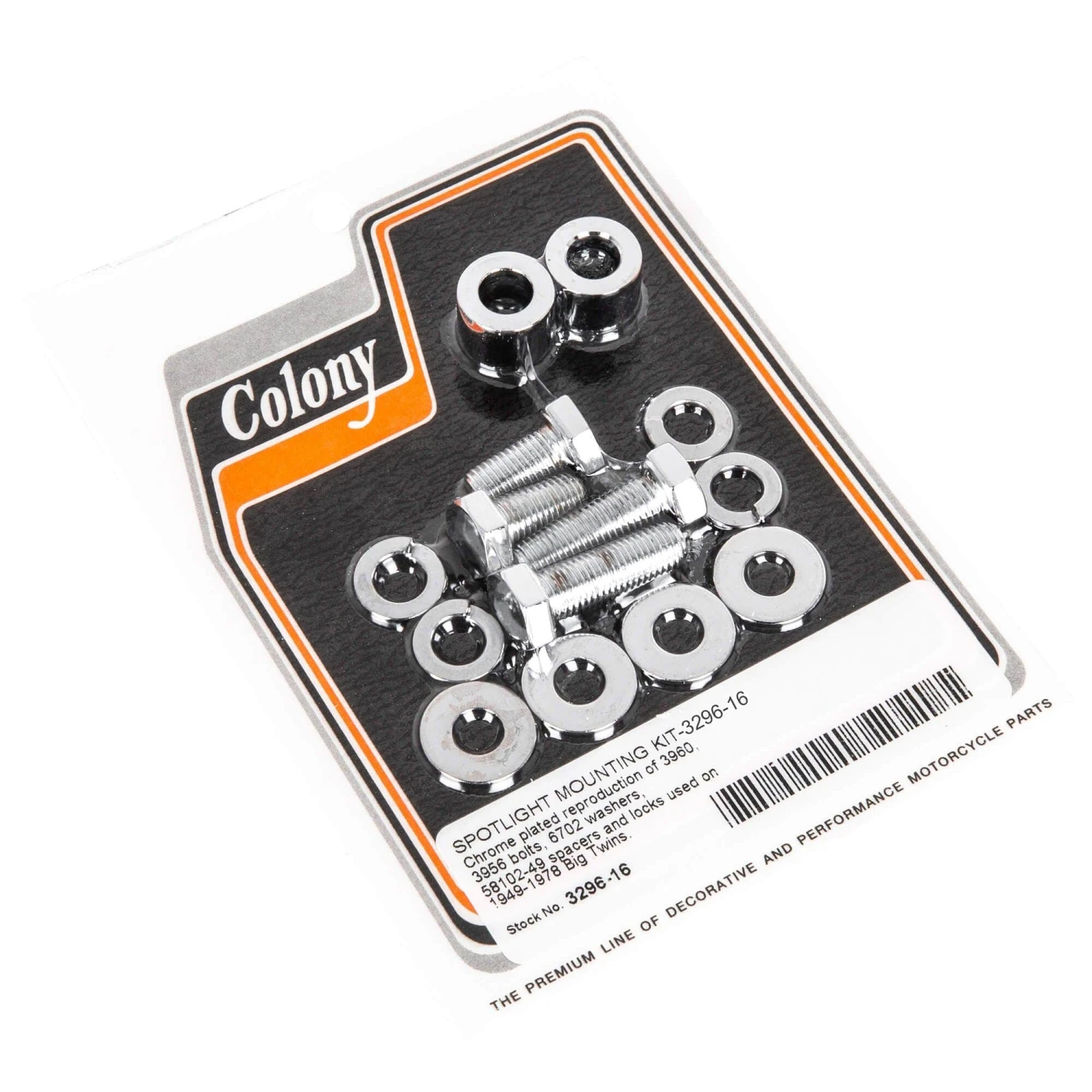 #3296-16 Chrome Plated Spotlight Mounting Kit 1949 -1978 Harley-Davidson Big Twin 1 #3296-16 Chrome Plated Spotlight Mounting Kit 1949 -1978 Harley-Davidson Big Twin