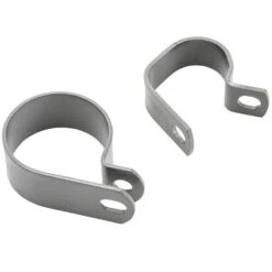 Front Pipe To Frame Clamp Set For 1958 - 1969 Harley-Davidson FL Models - Parkerized - OEM # 65513-58, 65512-37A