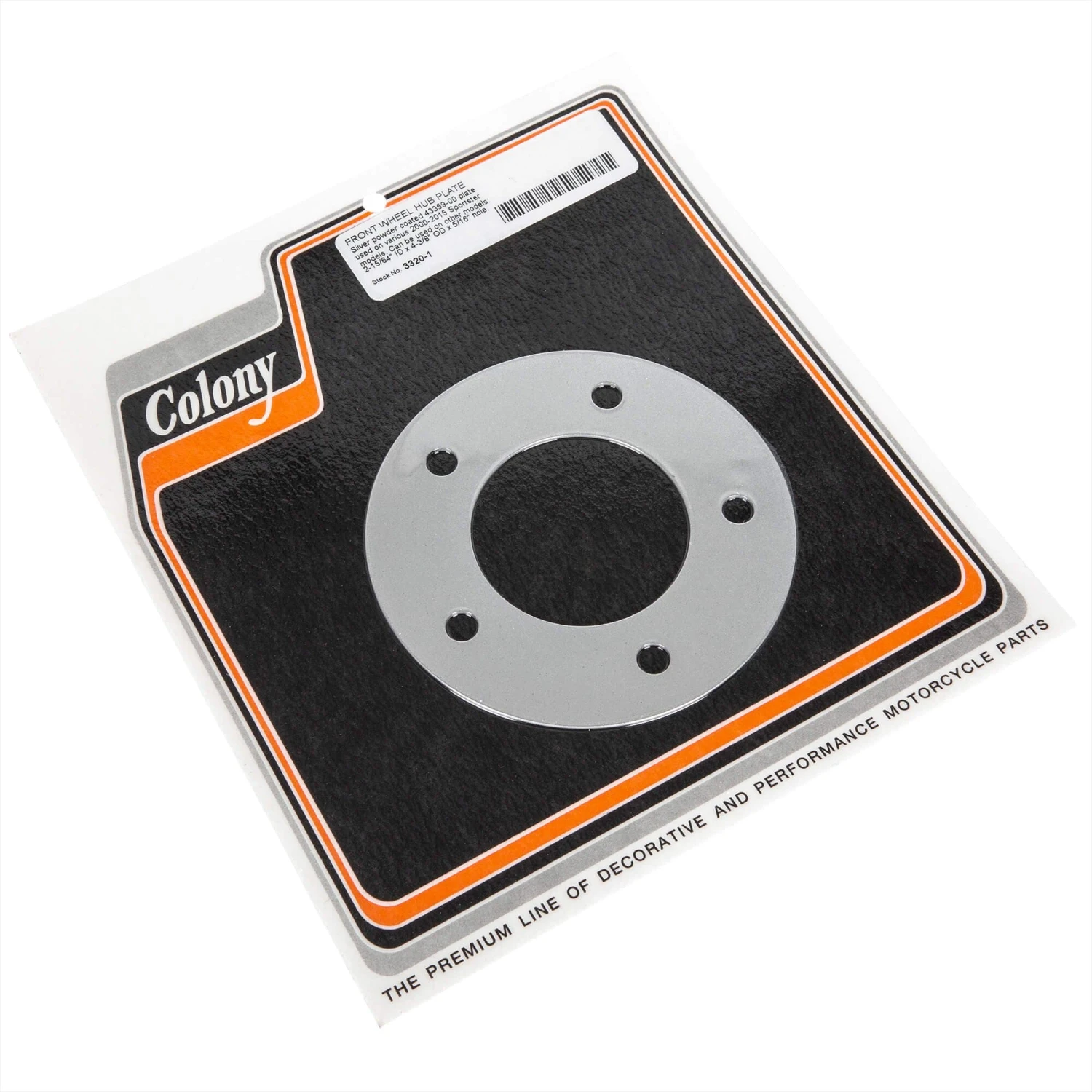 #3320-1 Front Wheel Hub Plate 2000 - 2015 Harley-Davidson Sportster XL - Silver 1 #3320-1 Front Wheel Hub Plate 2000 - 2015 Harley-Davidson Sportster XL - Silver