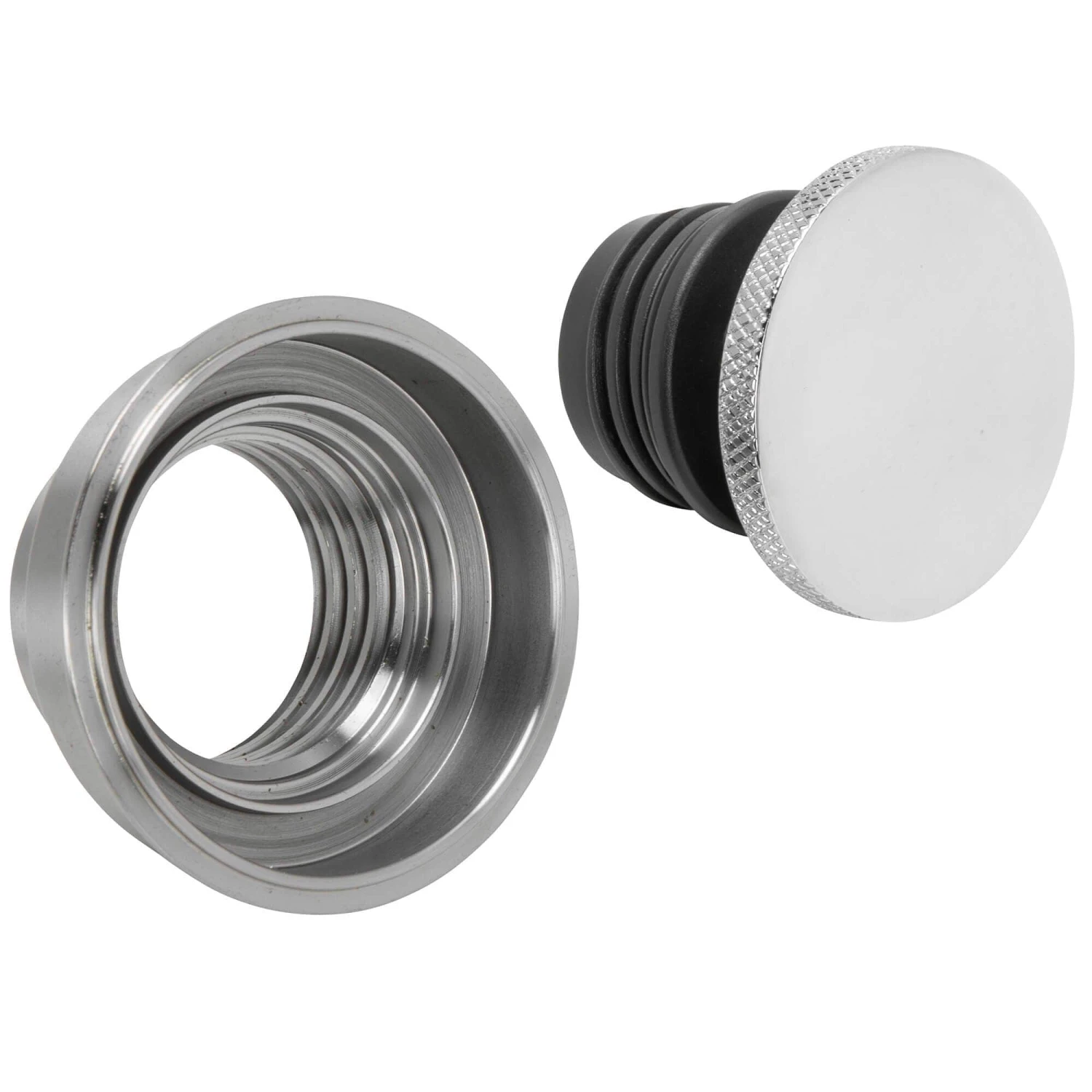 Custom Flush Mount Polished Stainless Steel Pop-Up Gas Cap And Weld In Bung 8 Custom Flush Mount Polished Stainless Steel Pop-Up Gas Cap And Weld In Bung - Image 8