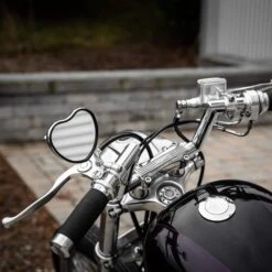 Black Heart Motorcycle Mirror - Perch Mount - Black 13 Black Heart Motorcycle Mirror - Perch Mount - Black -Motor Parts Hub 010331 lowbrow customs heartthrob motorcycle mirror perch mount chrome 9924cropped c96f715a d017 4983 82f4 a96785829608