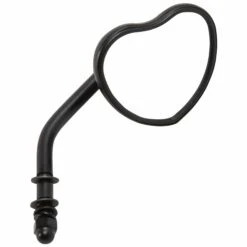Black Heart Motorcycle Mirror - Perch Mount - Black