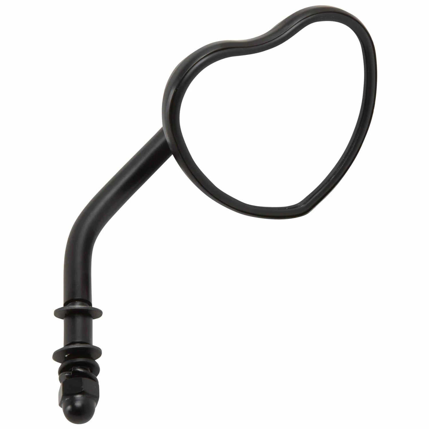 Black Heart Motorcycle Mirror - Perch Mount - Black 1 Black Heart Motorcycle Mirror - Perch Mount - Black