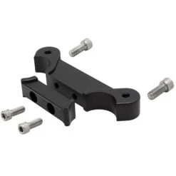 Speedometer Gauge Riser Mount For 1.25 Inch T-Bar Handlebars - Black -Motor Parts Hub 010367 lowbrow customs speedometer gauge riser mount 1.25in t bar handlebars black 3