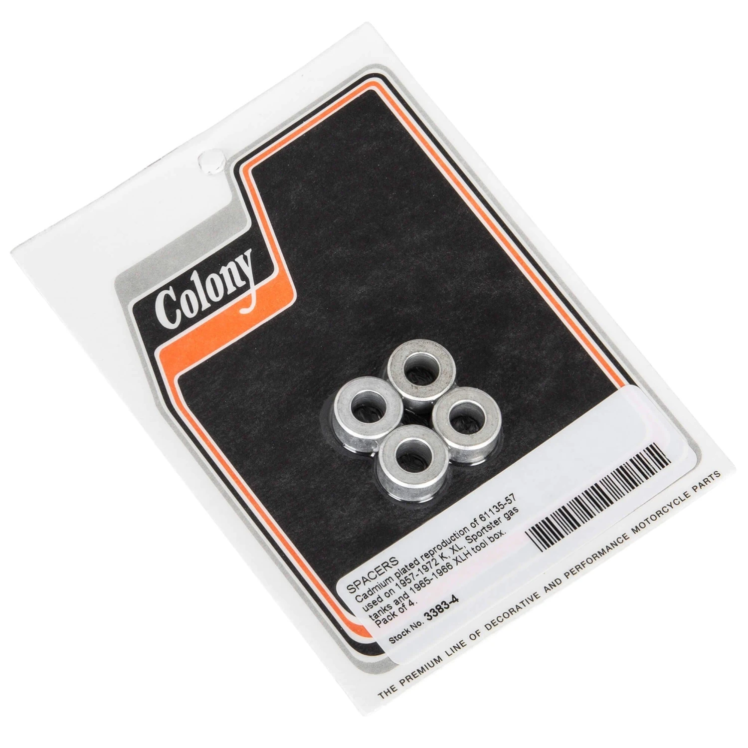 Motor Parts Hub -Motor Parts Hub 010457 colony 3383 4 cad plated spacers 4 pack harley davidson oem61135 57 2e0addd1 189e 46ab 8f10 089b1ed2d0df