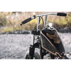 T-Bars Handlebars - 10 Inch Rise - 1 Inch - Chrome -Motor Parts Hub 010524 Lowbrow Customs T BarsHandlebars 10inchRise 1inch Chrome 14