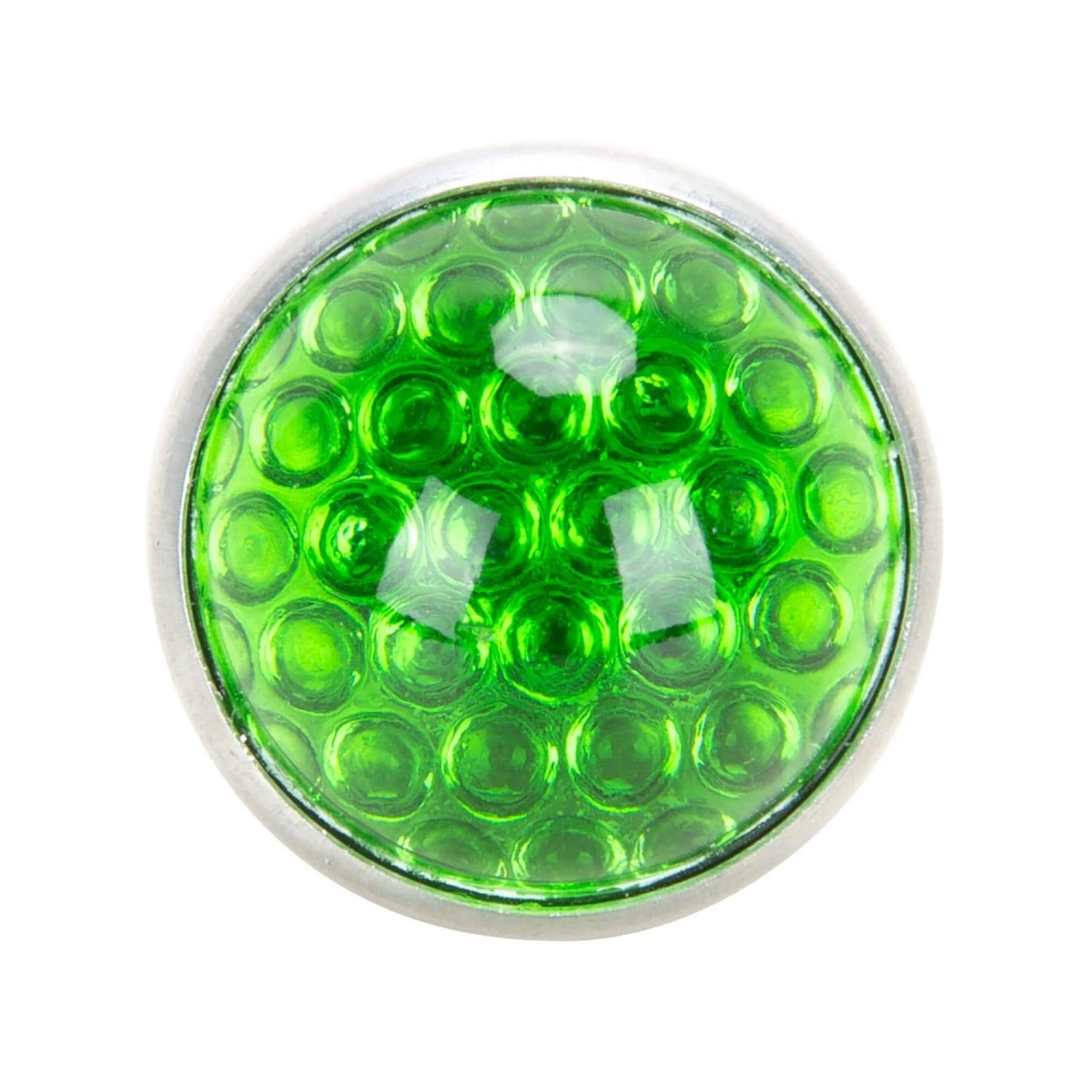 Glass License Plate Round Reflector - Green 3 Glass License Plate Round Reflector - Green - Image 3